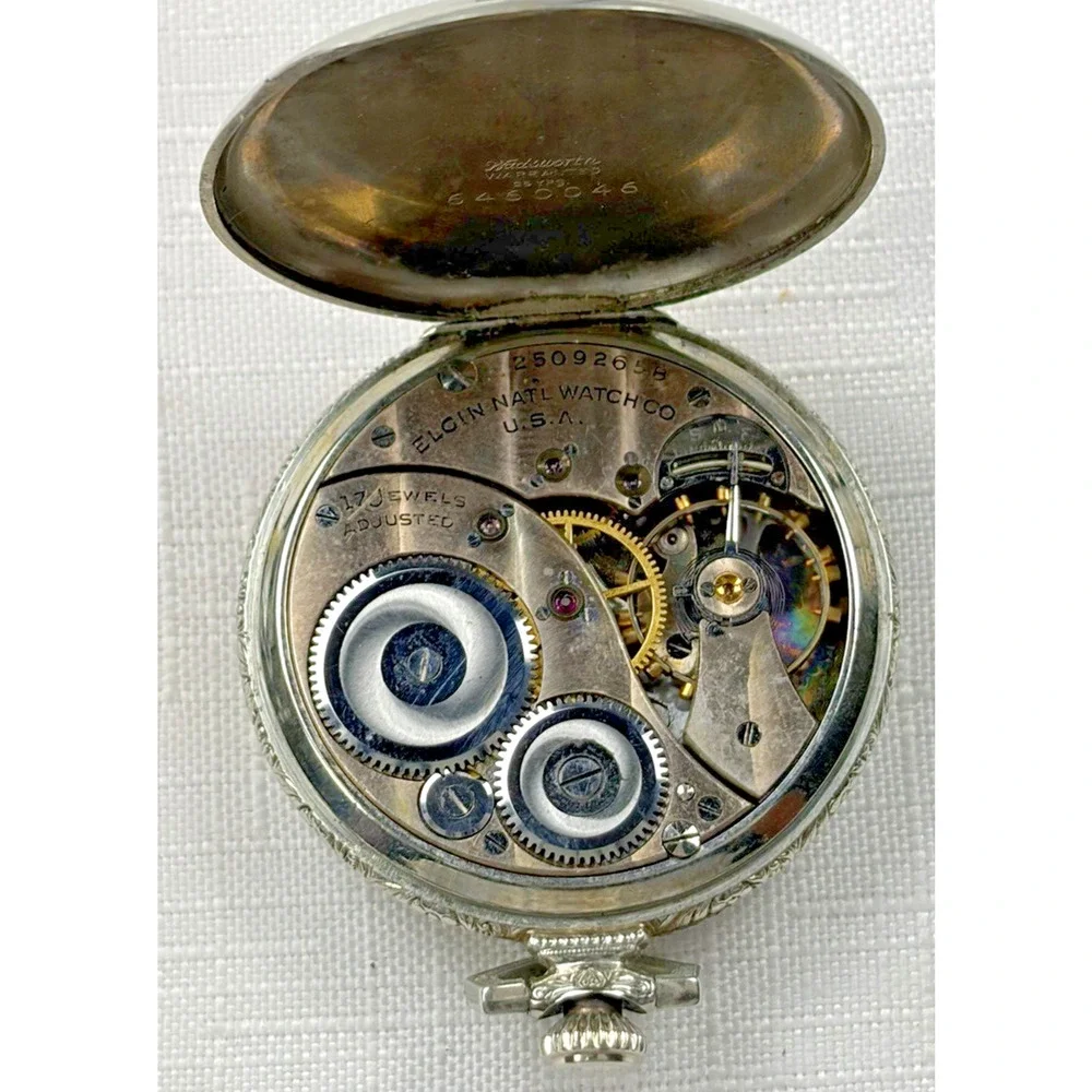 Vintage 1920’s Elgin B.W. Raymond Illinois USA Pocket Watch Grade 384